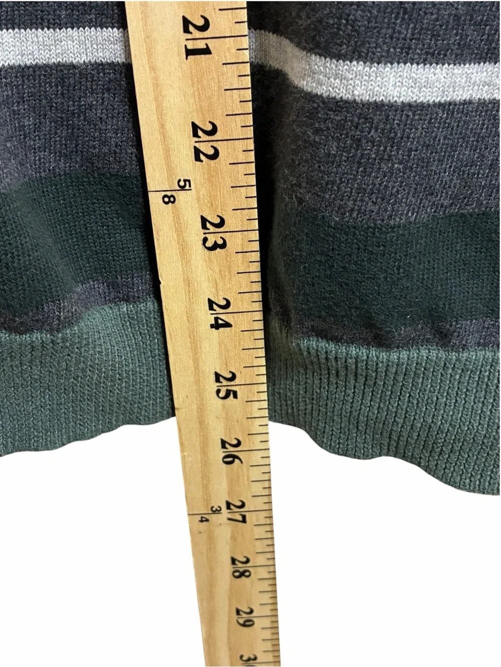Springfield UP 100% Cotton Mens Shirt Large Pullover Long Sleeve Knit Striped L